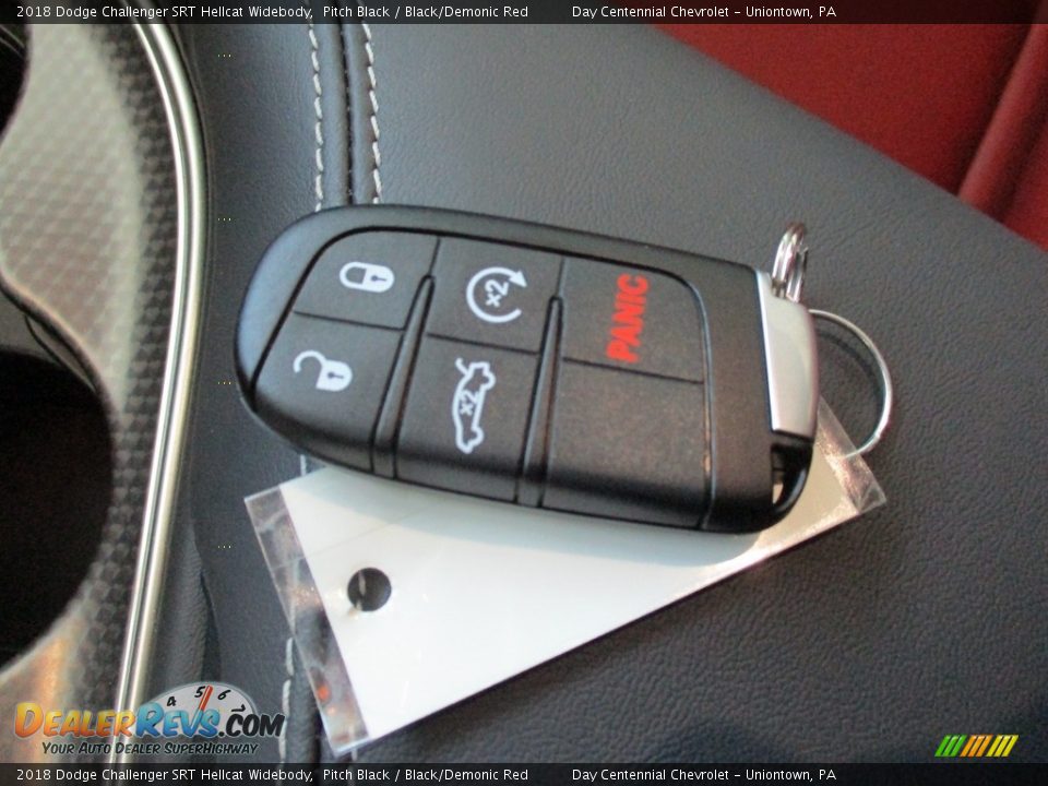 2018 Dodge Challenger SRT Hellcat Widebody Pitch Black / Black/Demonic Red Photo #30