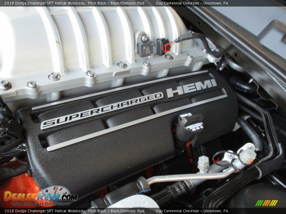 2018 Dodge Challenger SRT Hellcat Widebody Pitch Black / Black/Demonic Red Photo #33