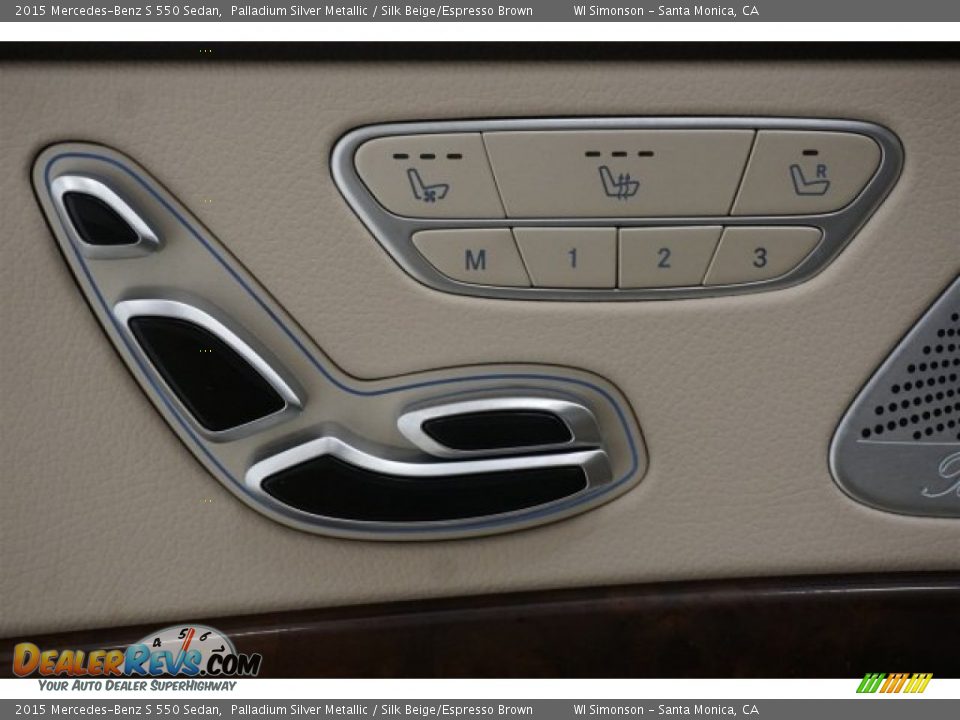 2015 Mercedes-Benz S 550 Sedan Palladium Silver Metallic / Silk Beige/Espresso Brown Photo #10
