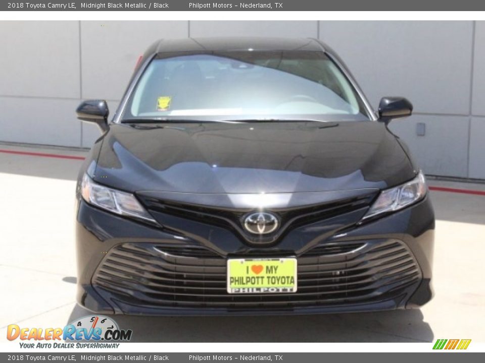 2018 Toyota Camry LE Midnight Black Metallic / Black Photo #2