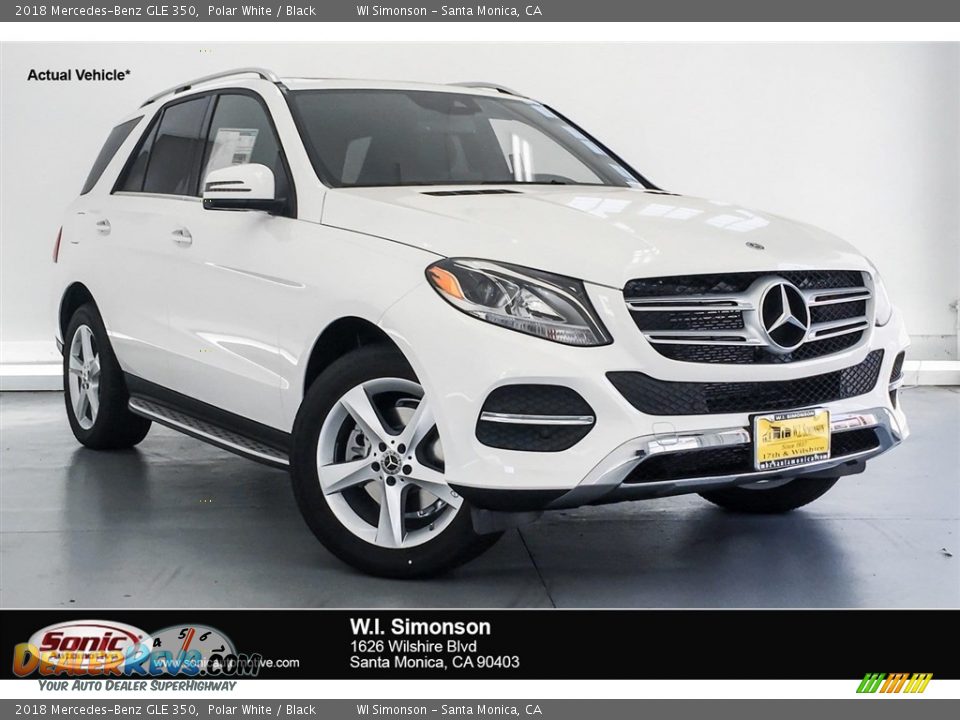 2018 Mercedes-Benz GLE 350 Polar White / Black Photo #1