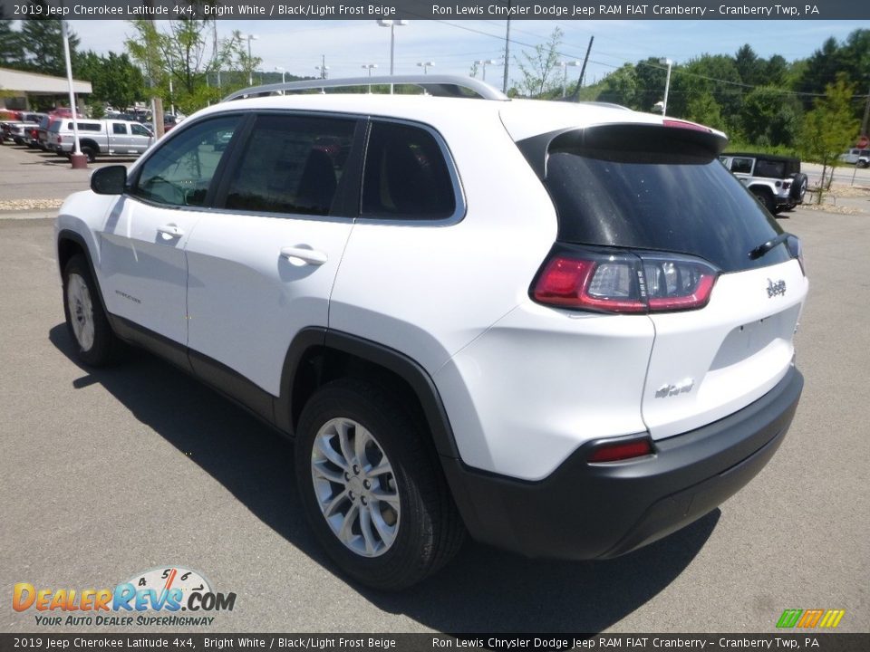 2019 Jeep Cherokee Latitude 4x4 Bright White / Black/Light Frost Beige Photo #3