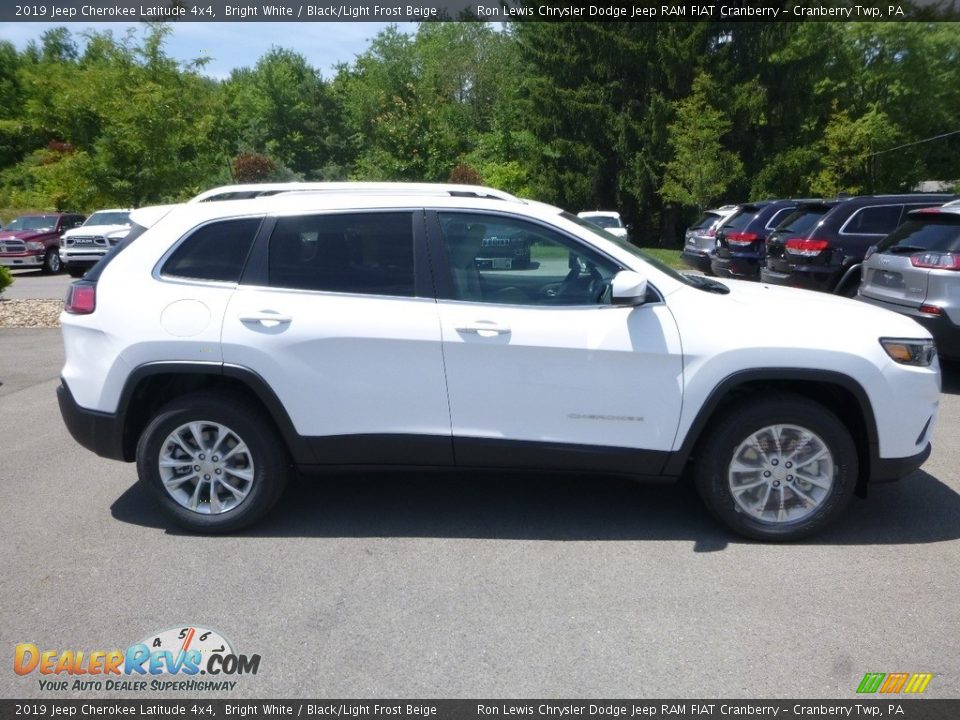 2019 Jeep Cherokee Latitude 4x4 Bright White / Black/Light Frost Beige Photo #6
