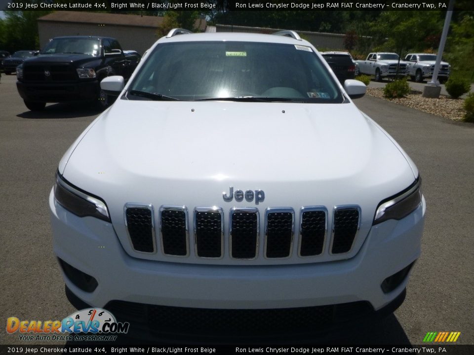 2019 Jeep Cherokee Latitude 4x4 Bright White / Black/Light Frost Beige Photo #8