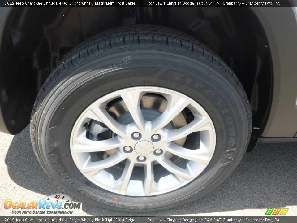 2019 Jeep Cherokee Latitude 4x4 Bright White / Black/Light Frost Beige Photo #9