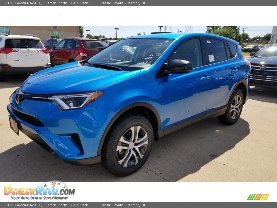 2018 Toyota RAV4 LE Electric Storm Blue / Black Photo #1
