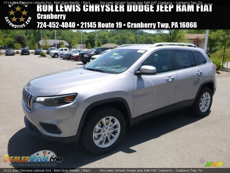 2019 Jeep Cherokee Latitude 4x4 Billet Silver Metallic / Black Photo #1