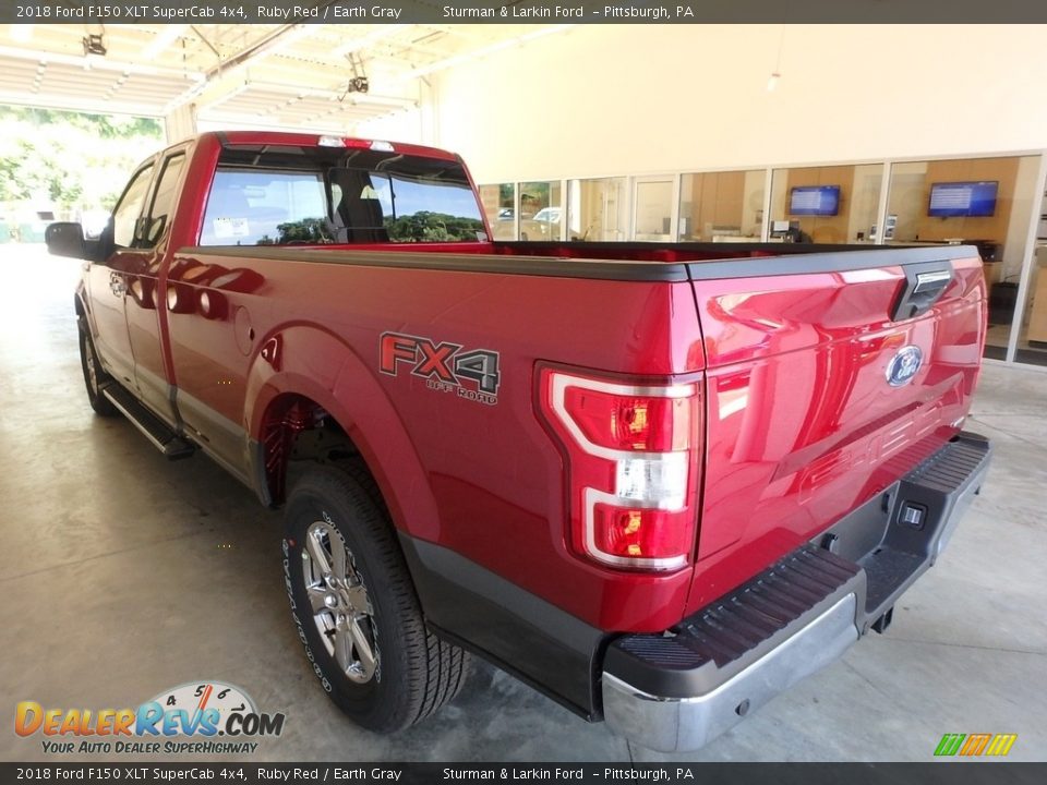 2018 Ford F150 XLT SuperCab 4x4 Ruby Red / Earth Gray Photo #3