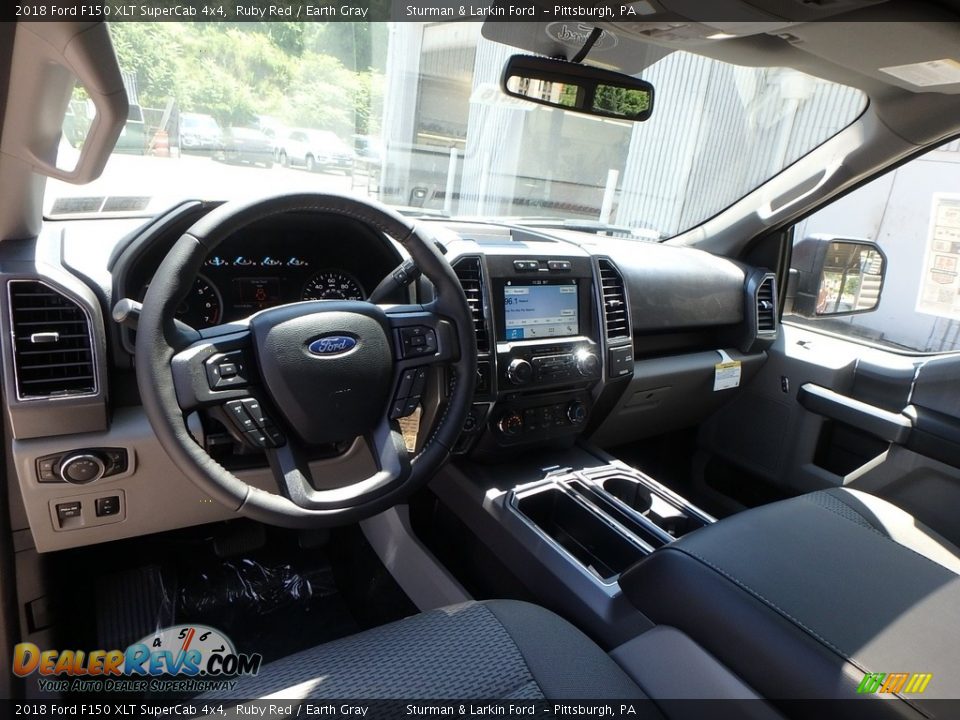2018 Ford F150 XLT SuperCab 4x4 Ruby Red / Earth Gray Photo #8
