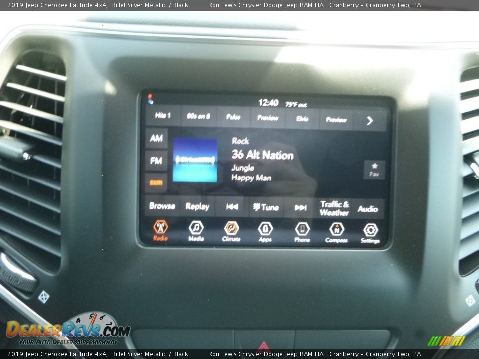 2019 Jeep Cherokee Latitude 4x4 Billet Silver Metallic / Black Photo #16