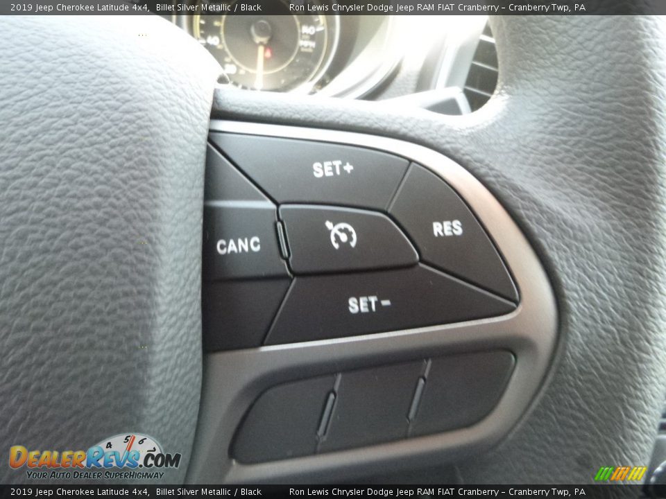 2019 Jeep Cherokee Latitude 4x4 Billet Silver Metallic / Black Photo #18