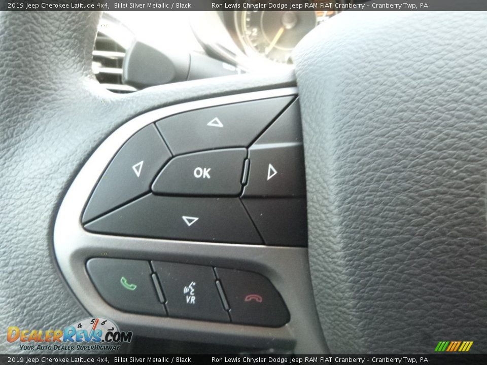 2019 Jeep Cherokee Latitude 4x4 Billet Silver Metallic / Black Photo #19