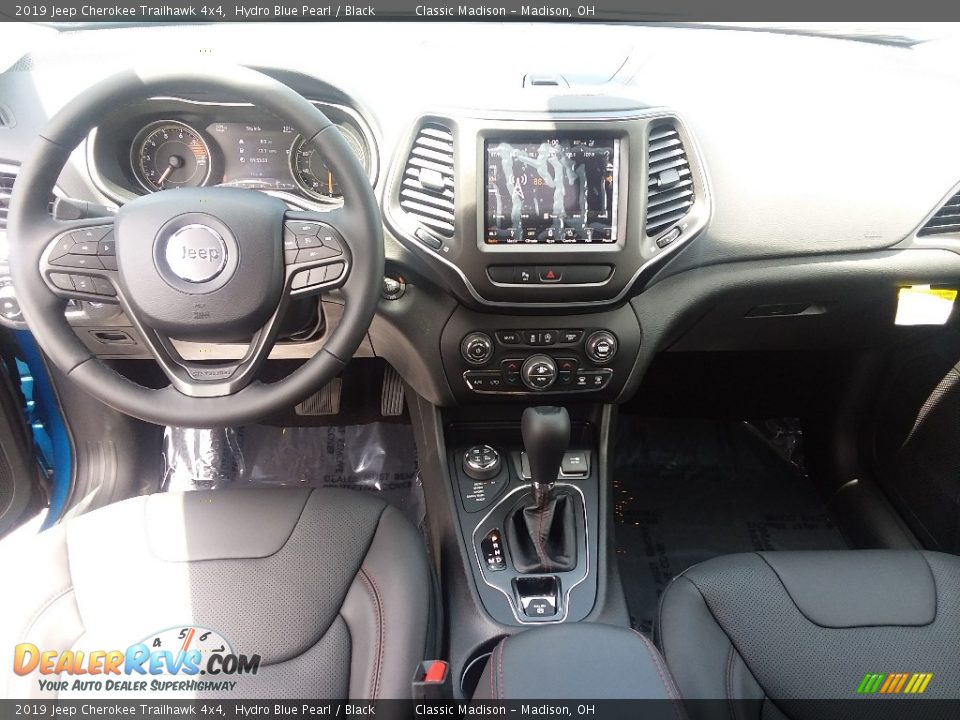 2019 Jeep Cherokee Trailhawk 4x4 Hydro Blue Pearl / Black Photo #5