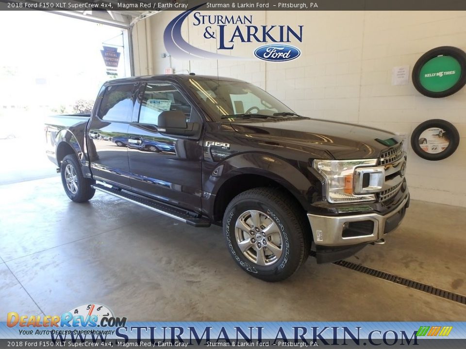 2018 Ford F150 XLT SuperCrew 4x4 Magma Red / Earth Gray Photo #1