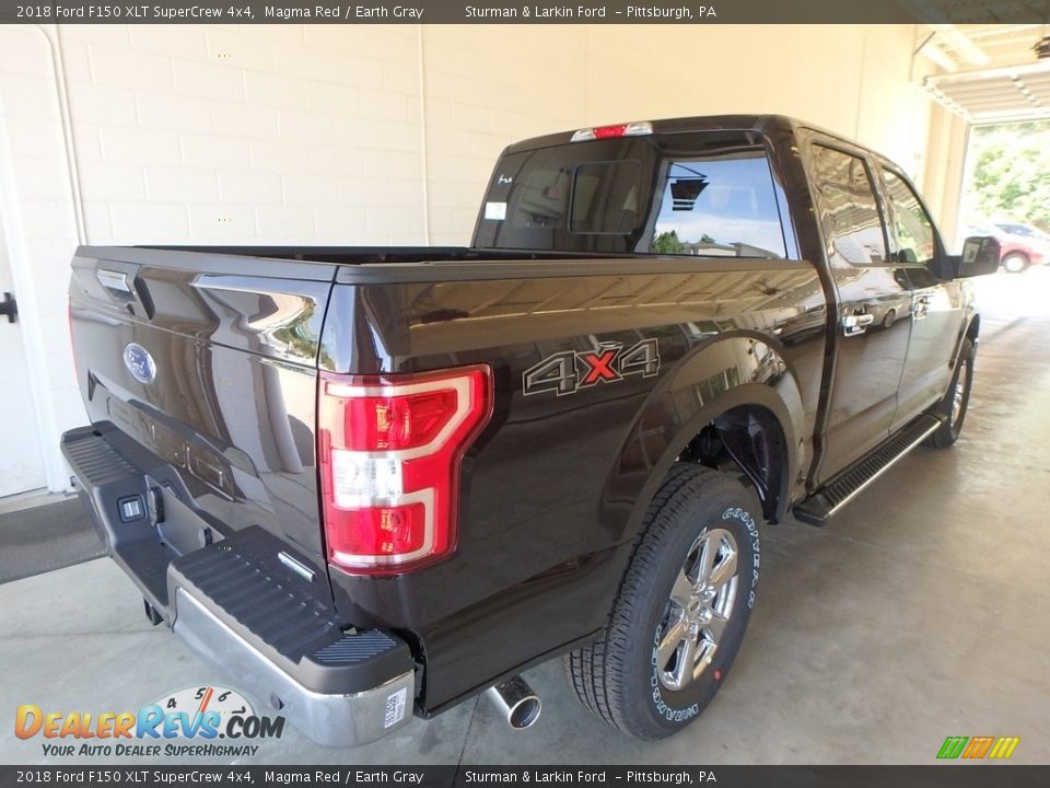 2018 Ford F150 XLT SuperCrew 4x4 Magma Red / Earth Gray Photo #2