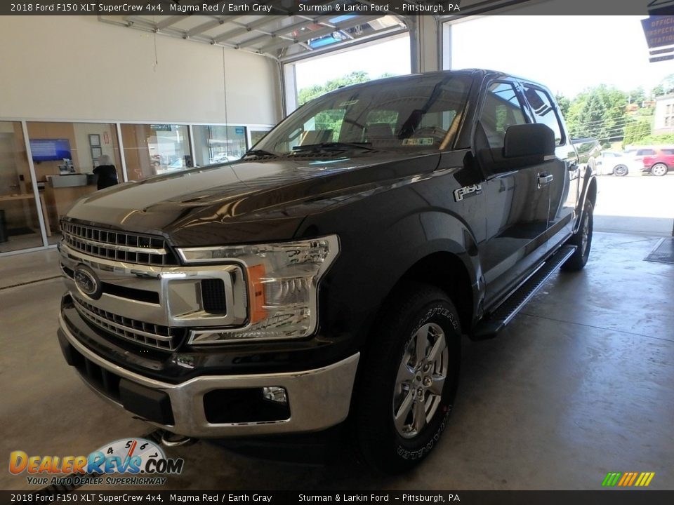 2018 Ford F150 XLT SuperCrew 4x4 Magma Red / Earth Gray Photo #4