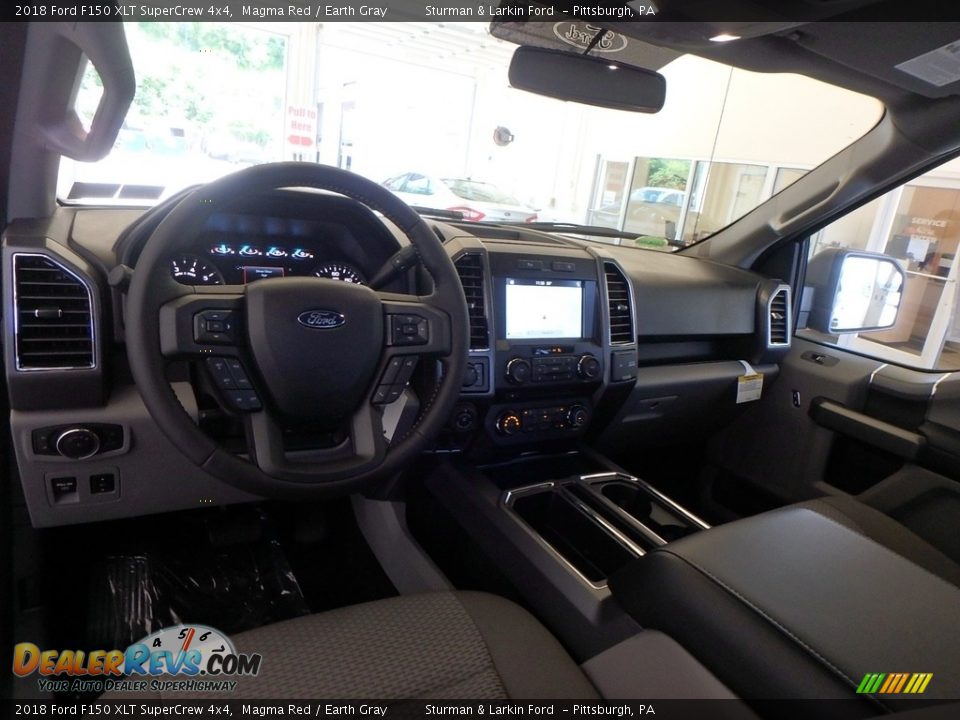 2018 Ford F150 XLT SuperCrew 4x4 Magma Red / Earth Gray Photo #8
