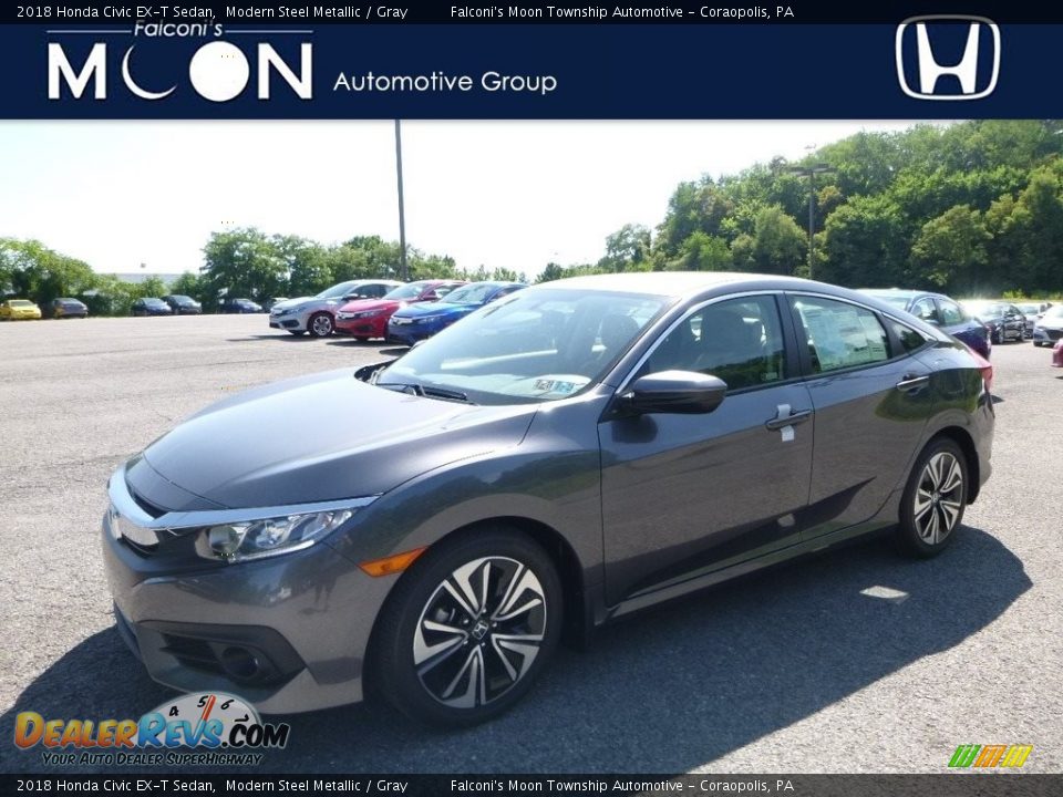 2018 Honda Civic EX-T Sedan Modern Steel Metallic / Gray Photo #1