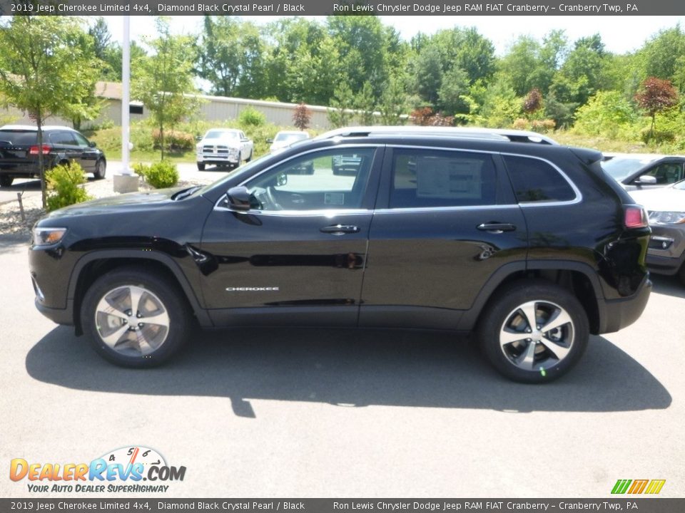 2019 Jeep Cherokee Limited 4x4 Diamond Black Crystal Pearl / Black Photo #2