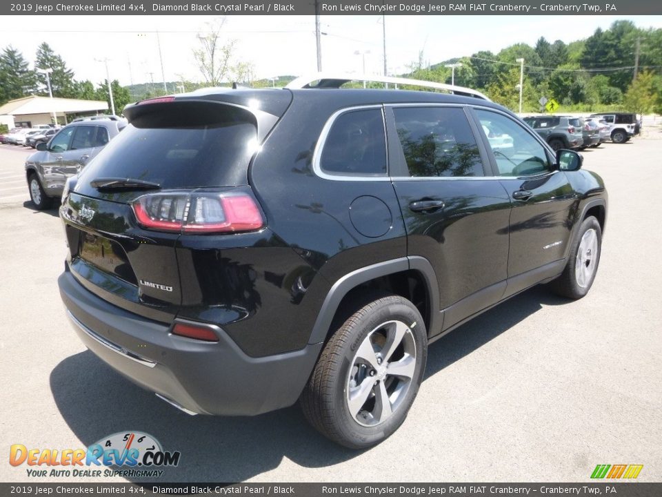 2019 Jeep Cherokee Limited 4x4 Diamond Black Crystal Pearl / Black Photo #5