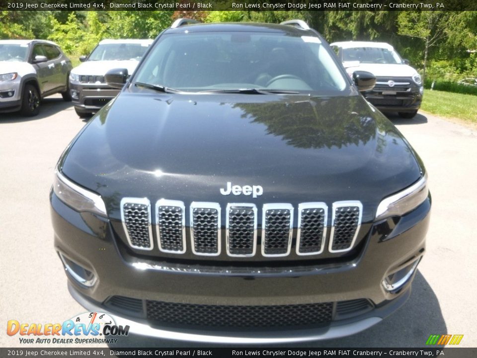 2019 Jeep Cherokee Limited 4x4 Diamond Black Crystal Pearl / Black Photo #8