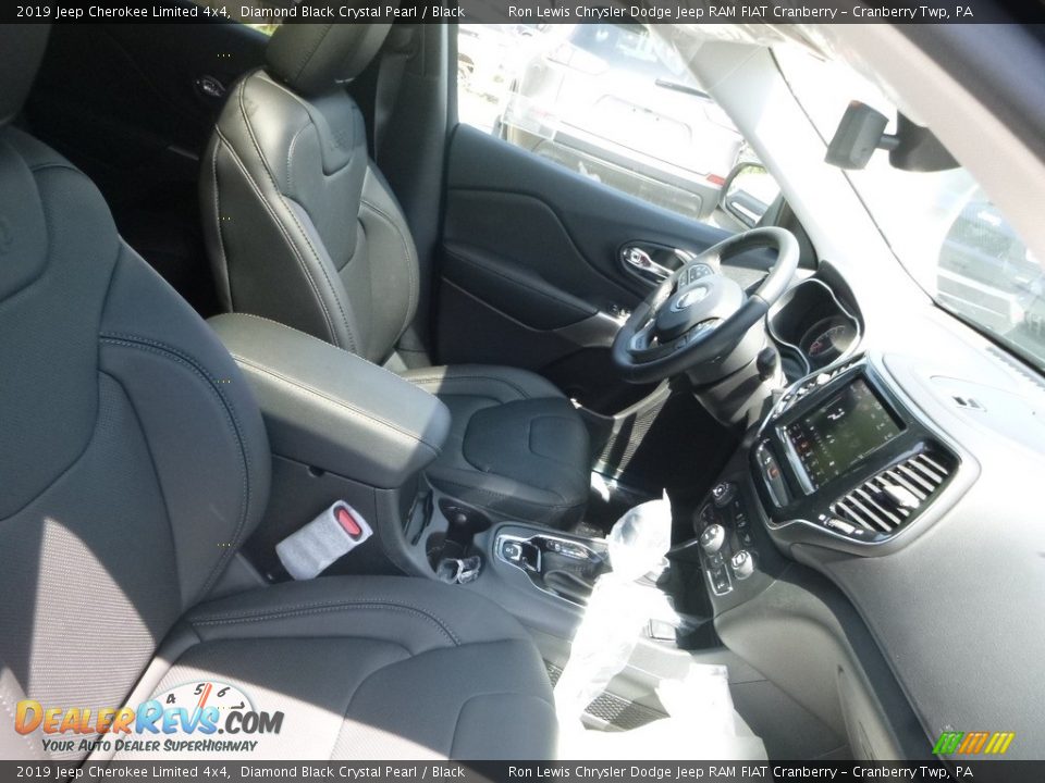 2019 Jeep Cherokee Limited 4x4 Diamond Black Crystal Pearl / Black Photo #11