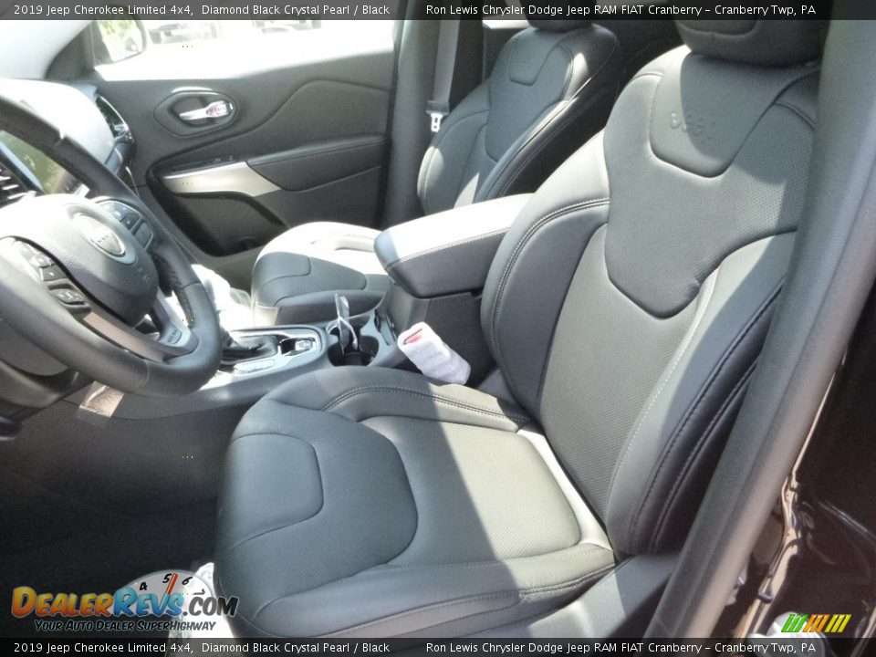 2019 Jeep Cherokee Limited 4x4 Diamond Black Crystal Pearl / Black Photo #16