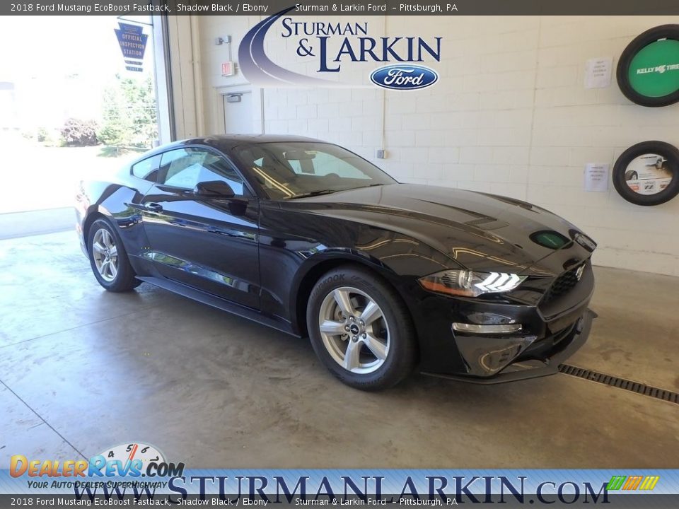 2018 Ford Mustang EcoBoost Fastback Shadow Black / Ebony Photo #1