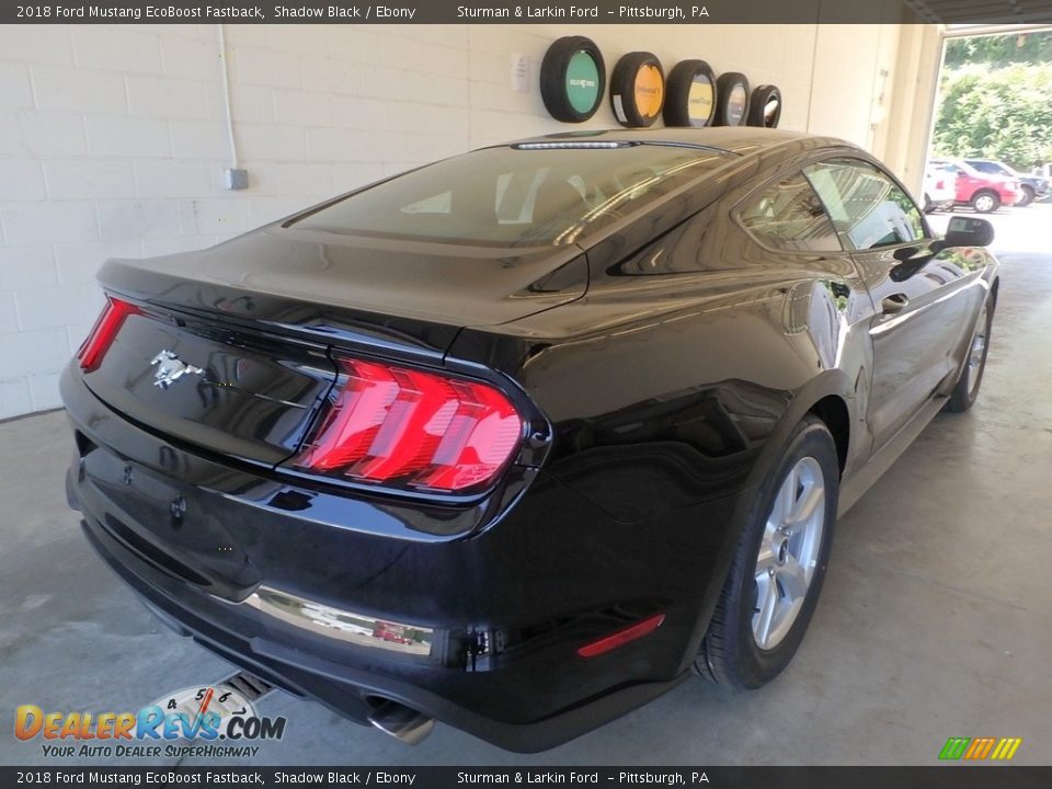 2018 Ford Mustang EcoBoost Fastback Shadow Black / Ebony Photo #2