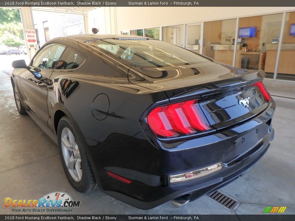 2018 Ford Mustang EcoBoost Fastback Shadow Black / Ebony Photo #3