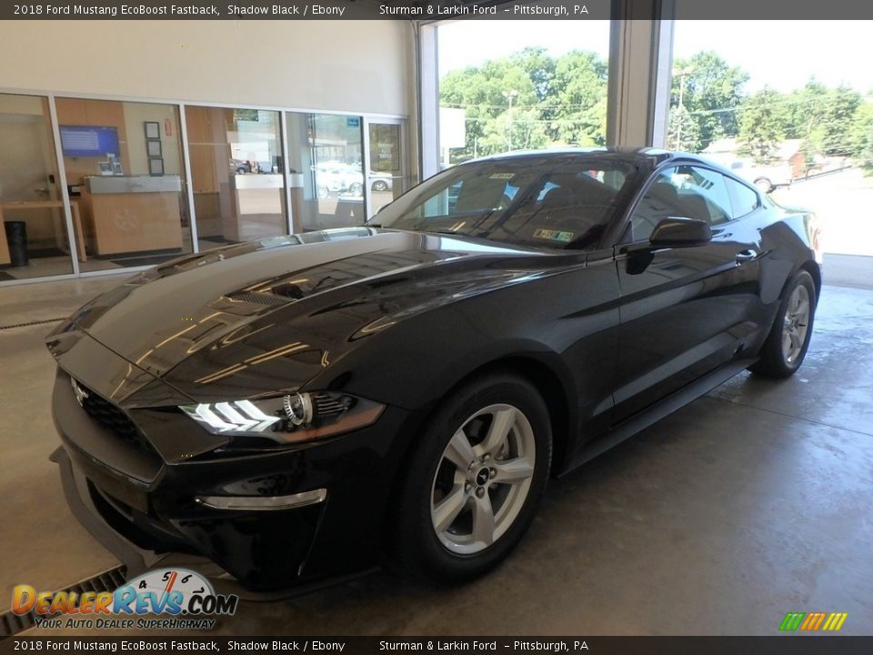 2018 Ford Mustang EcoBoost Fastback Shadow Black / Ebony Photo #4