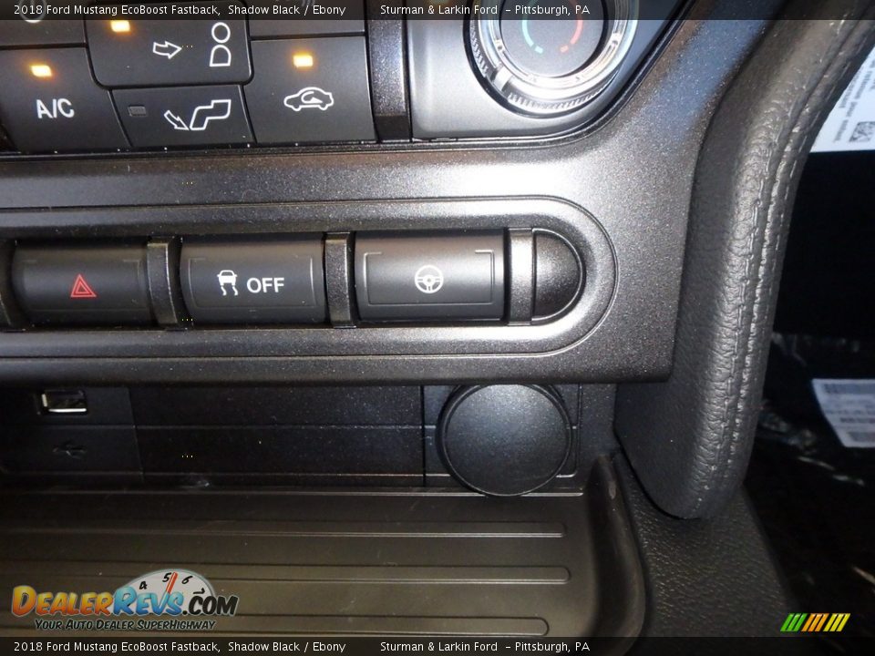 2018 Ford Mustang EcoBoost Fastback Shadow Black / Ebony Photo #13