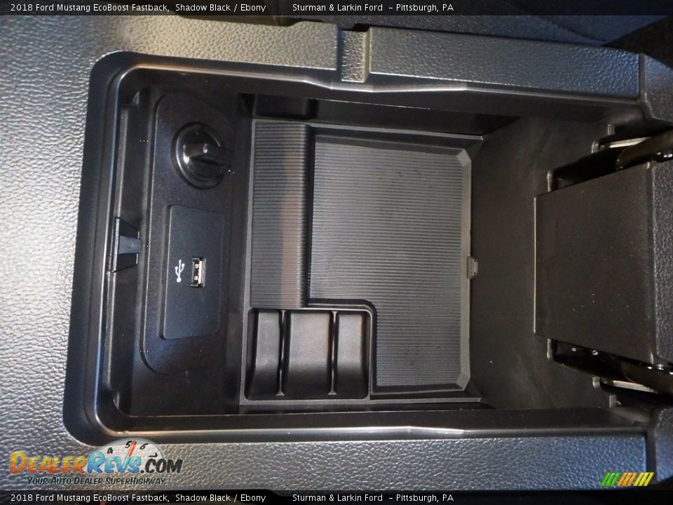 2018 Ford Mustang EcoBoost Fastback Shadow Black / Ebony Photo #15