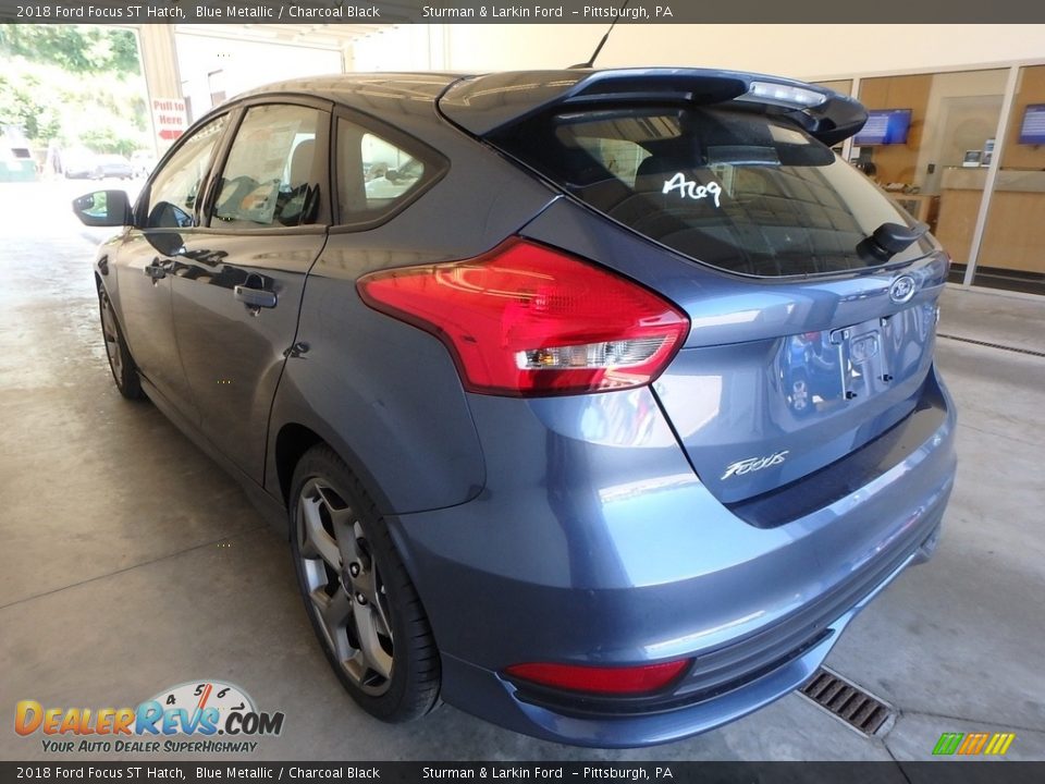 2018 Ford Focus ST Hatch Blue Metallic / Charcoal Black Photo #3