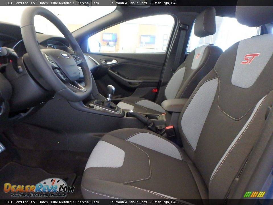2018 Ford Focus ST Hatch Blue Metallic / Charcoal Black Photo #6