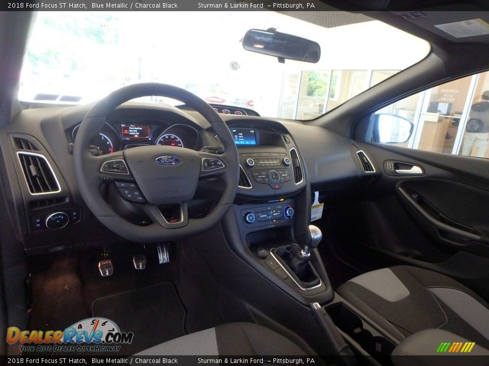 2018 Ford Focus ST Hatch Blue Metallic / Charcoal Black Photo #8