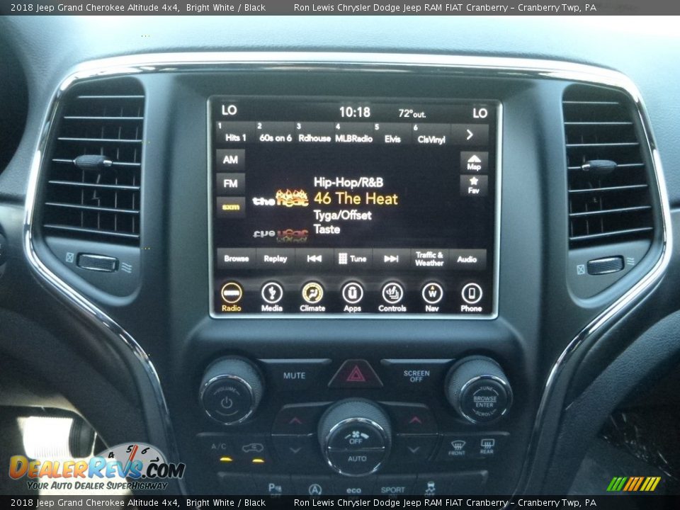 2018 Jeep Grand Cherokee Altitude 4x4 Bright White / Black Photo #16