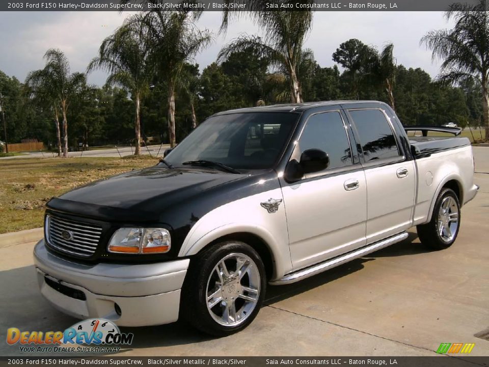 2003 Ford F150 Harley-Davidson SuperCrew Black/Silver Metallic / Black/Silver Photo #7