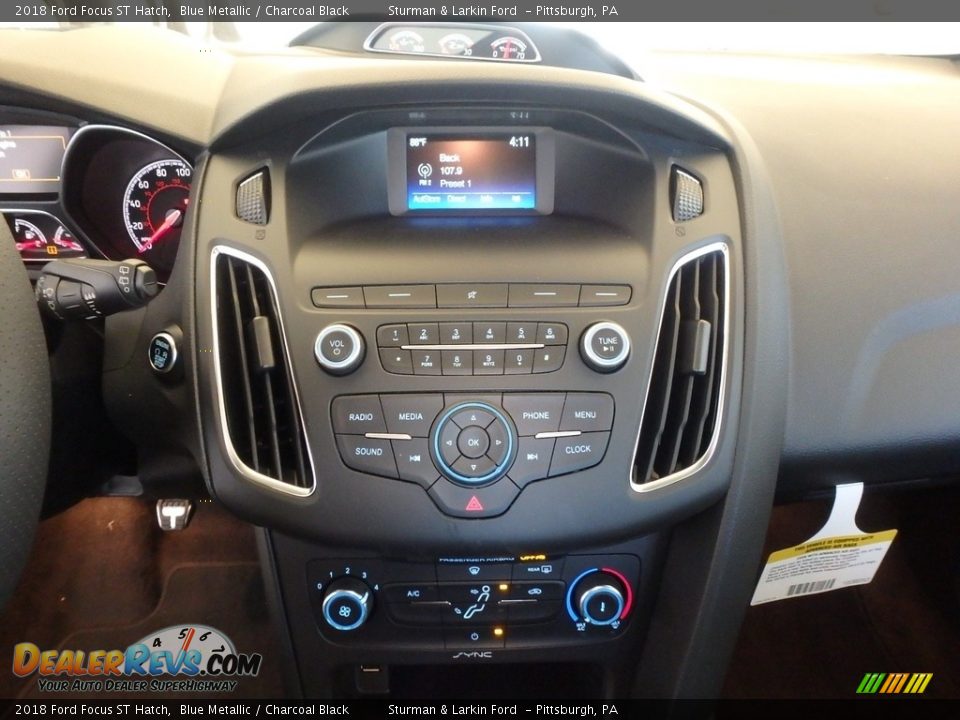 2018 Ford Focus ST Hatch Blue Metallic / Charcoal Black Photo #12