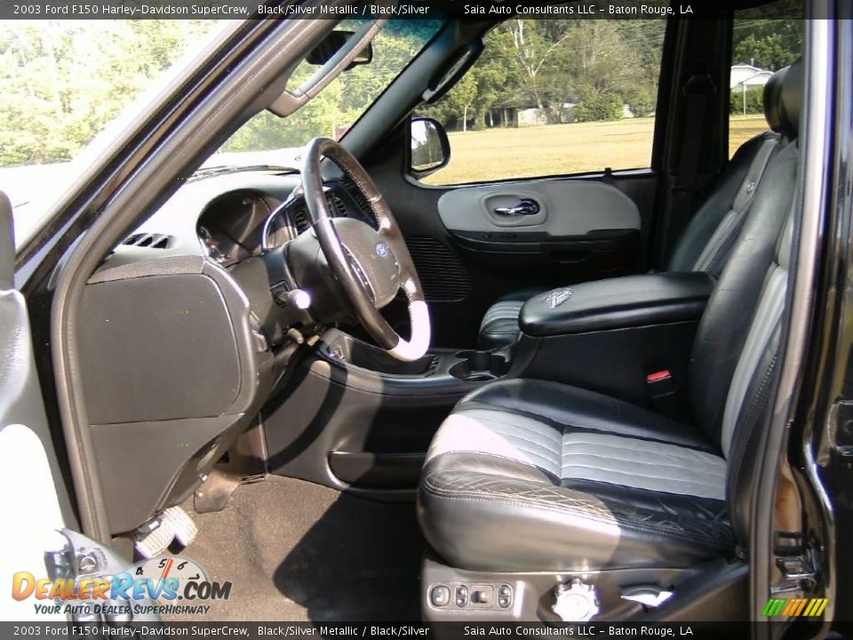 2003 Ford F150 Harley-Davidson SuperCrew Black/Silver Metallic / Black/Silver Photo #9