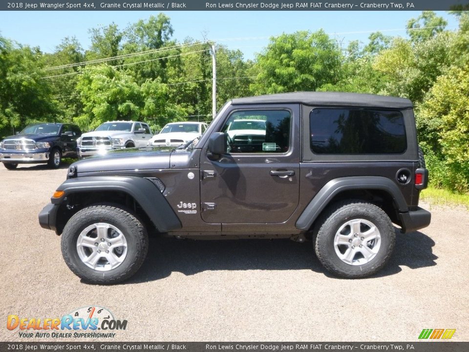 2018 Jeep Wrangler Sport 4x4 Granite Crystal Metallic / Black Photo #2