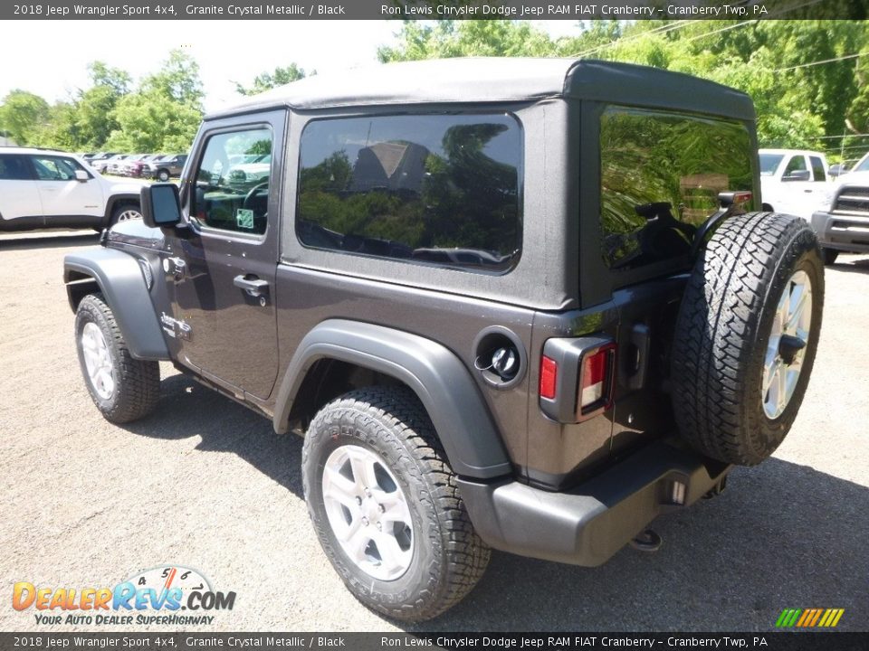 2018 Jeep Wrangler Sport 4x4 Granite Crystal Metallic / Black Photo #3