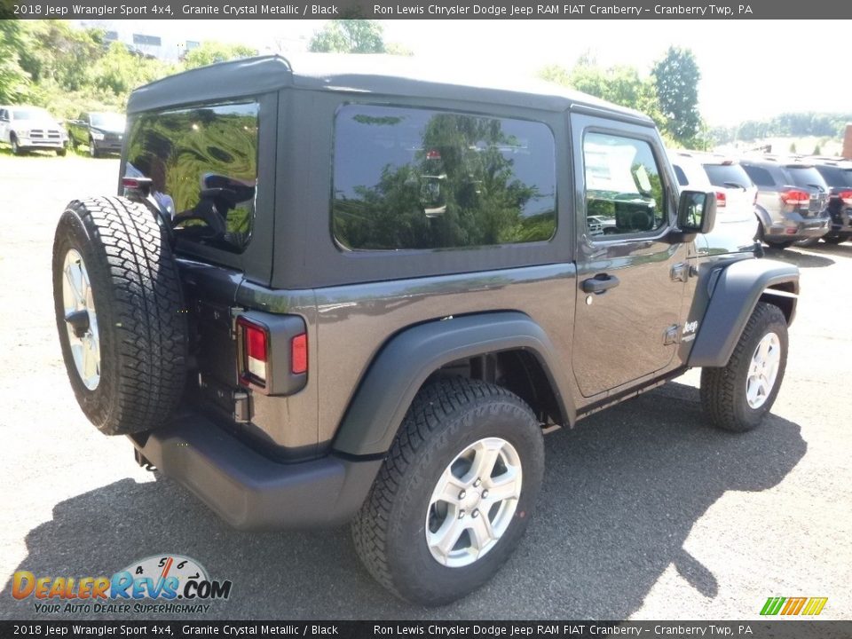 2018 Jeep Wrangler Sport 4x4 Granite Crystal Metallic / Black Photo #5