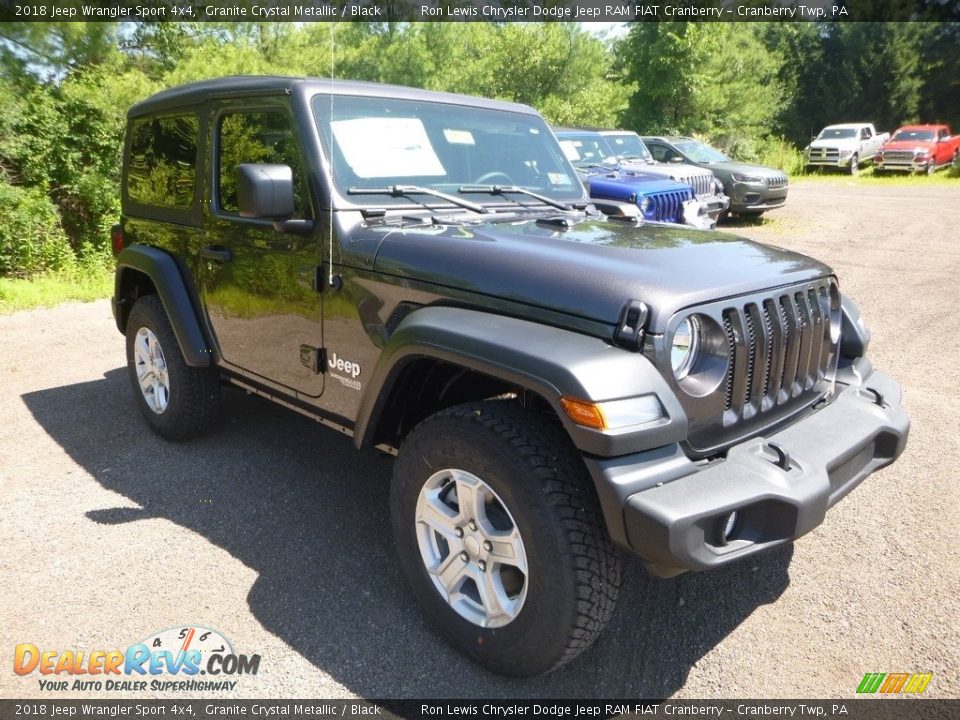 2018 Jeep Wrangler Sport 4x4 Granite Crystal Metallic / Black Photo #7