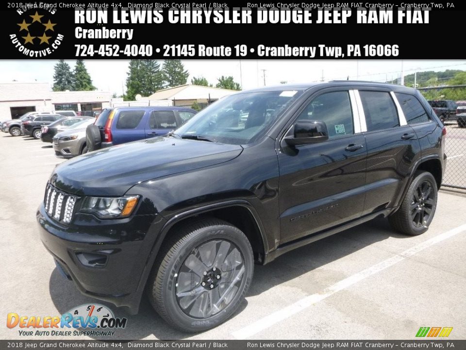 2018 Jeep Grand Cherokee Altitude 4x4 Diamond Black Crystal Pearl / Black Photo #1