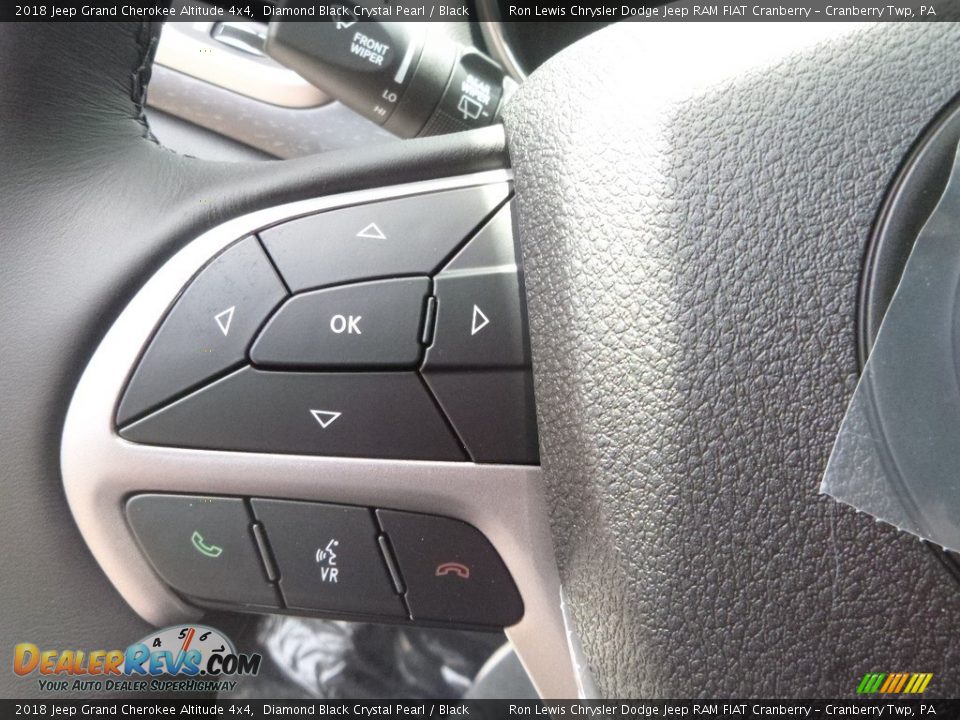 2018 Jeep Grand Cherokee Altitude 4x4 Diamond Black Crystal Pearl / Black Photo #17