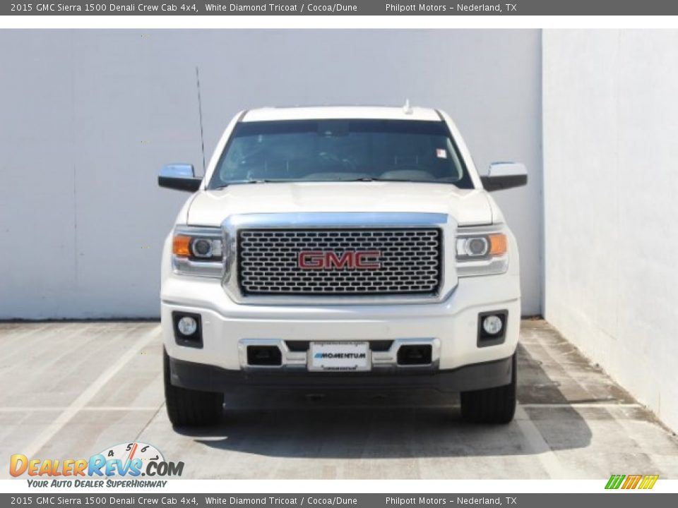 2015 GMC Sierra 1500 Denali Crew Cab 4x4 White Diamond Tricoat / Cocoa/Dune Photo #2