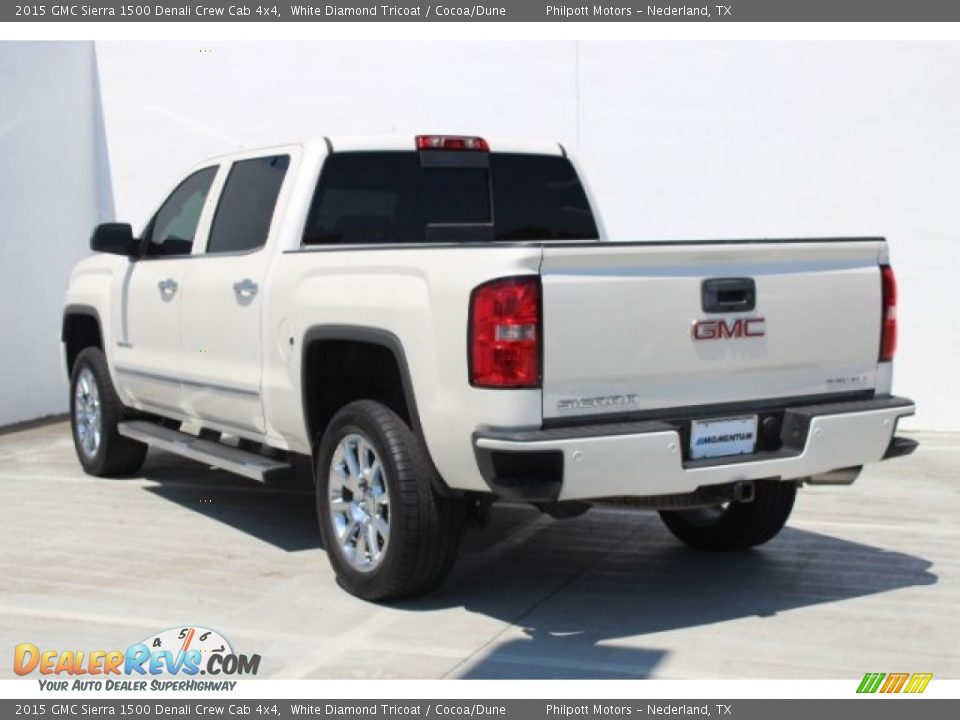 2015 GMC Sierra 1500 Denali Crew Cab 4x4 White Diamond Tricoat / Cocoa/Dune Photo #6