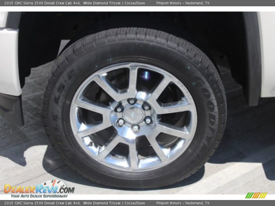 2015 GMC Sierra 1500 Denali Crew Cab 4x4 White Diamond Tricoat / Cocoa/Dune Photo #7