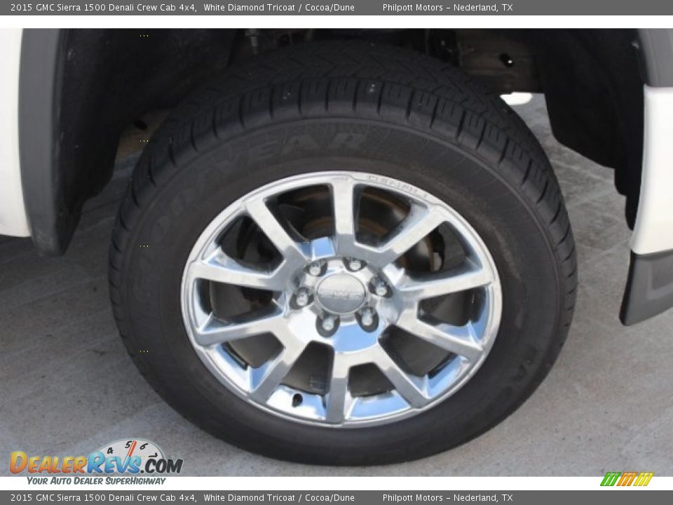 2015 GMC Sierra 1500 Denali Crew Cab 4x4 White Diamond Tricoat / Cocoa/Dune Photo #8